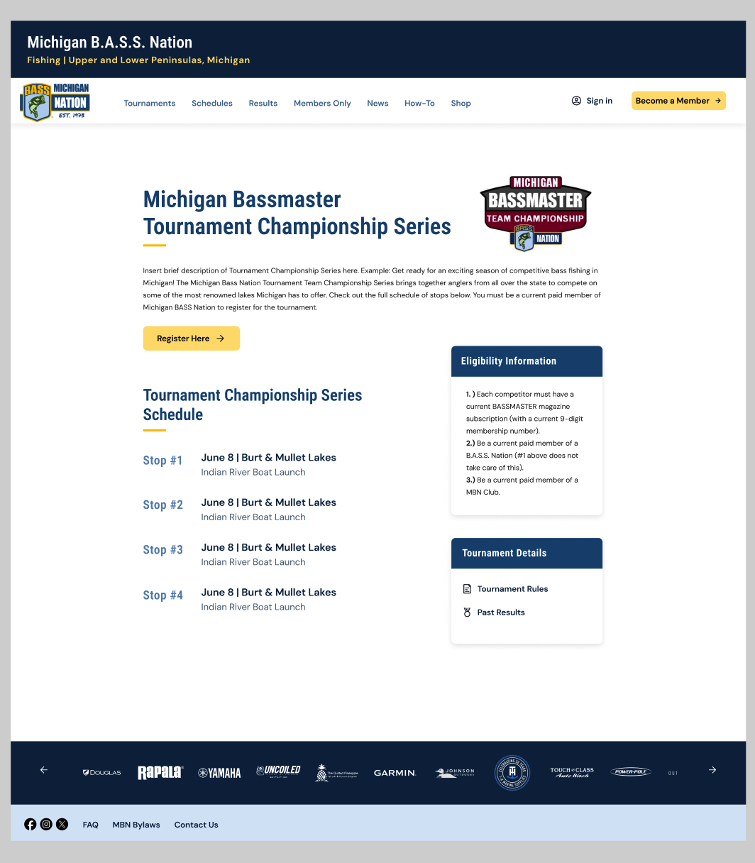 1st iteration of MBN tournament page